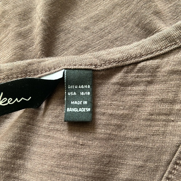 Ulla Popken “Jam” Asymmetrical Tank Top Racerback Brown XL(16/18) - Picture 9 of 13